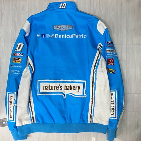 NASCAR ナスカー JHデザイン NATURE'S BAKERY レーシングジャケット 水色 ダニカ パトリック