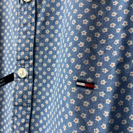 USAモデル TOMMY HILFIGER トミーヒルフィガー ESSENTIAL ダンガリー ボタンシャツ スリムフィット