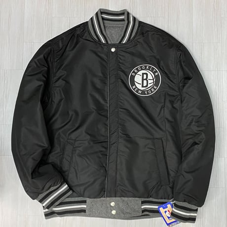 USA限定 JHデザイン NBA ブルックリン ネッツ Brooklyn Nets リバーシブル スタジャン