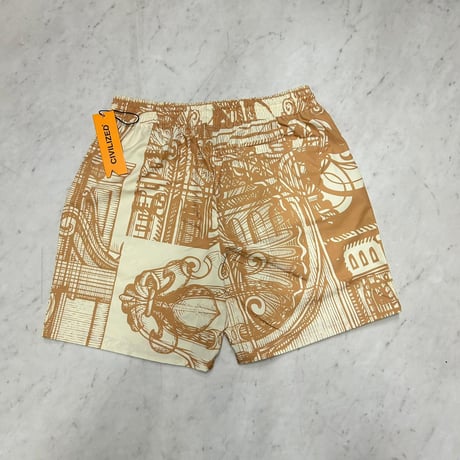 米国発 Civilized シヴィライズド Fleur de lis フルール ド リス 半袖シャツ ショートパンツ セットアップ (SET6)