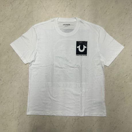 True Religion トゥルーレリジョン Flocked Buddha T-Shirt ブッダフェイス グラフィック Tシャツ  (TRUE-TS3)