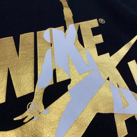 USAモデル NIKE ナイキ JORDAN ジョーダン Classic  クルーネックトレーナー 黒 ゴールド