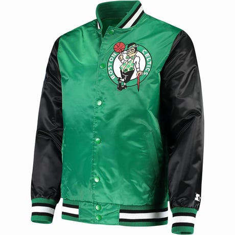 STARTER スターター NBA ボストン Celtics セルティックス 黒 緑 スタジャン
