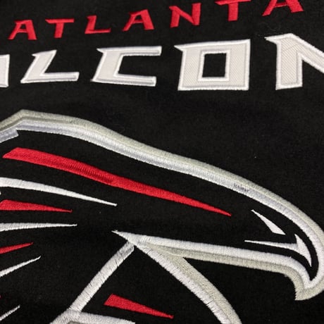 NLF公認 JH DESIGN  JHデザイン  Falcons アトランタ ファルコンズ 黒 赤 リバーシブル スタジアムジャケット スタジャン 公式 アメフト
