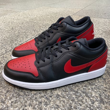 往年の名作カラー NIKE ナイキ AIR JORDAN1 LOW エアジョーダン1 ローカット 黒赤 BRED  (AJ143)