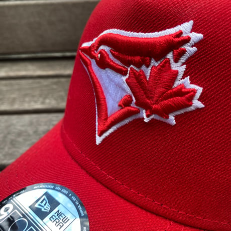 海外限定 Newera ニューエラ 9Forty A-Frame Aフレーム Blue Jays ブルージェイズ 赤 birdhead (940-70)