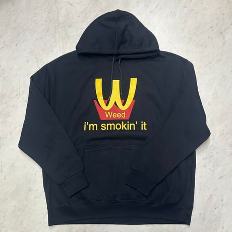LA発 I'm Smokin' It ドナルド グラフィック プルオーバー パーカー 黒 (GFX/Hdy106)