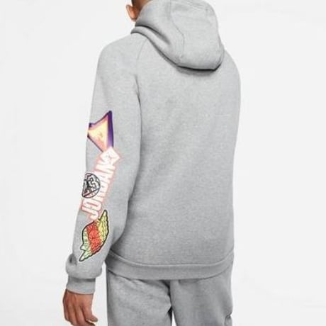 USA規格 NIKE ナイキ JORDAN ジョーダン STICKER プルオーバー フリース パーカー グレー (NKJH10)