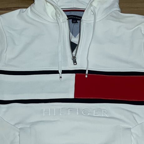 TOMMY HILFIGER USA トミーヒルフィガー HALF ZIP スウェット プルオーバーパーカー