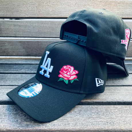 海外限定 Newera ニューエラ 9Forty Aフレーム LA Dodgers ドジャース バラ Rose Crest キャップ (940-122)
