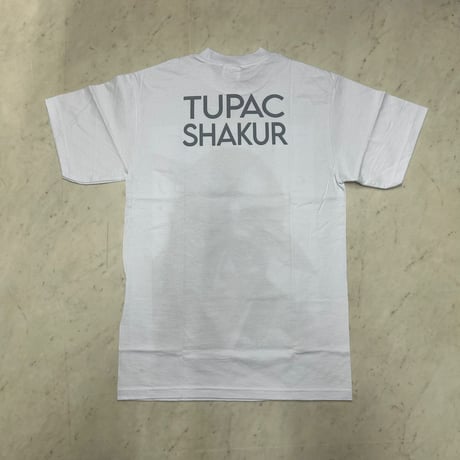 LA発 Tupac Shakur 2パック シャクール Tribute グラフィック 半袖 ヘビーウェイト Tシャツ 白 (GTS127)