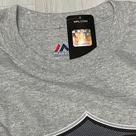 NFL公式 Majestic Athletic レイダース Raiders 半袖 Tシャツ グレー ウェストコースト