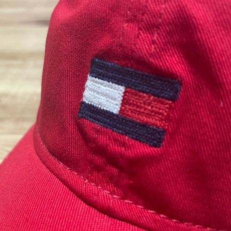 トミーヒルフィガー TOMMY HILFIGER USA ストラップバックキャップ 赤 フラッグロゴ (25)