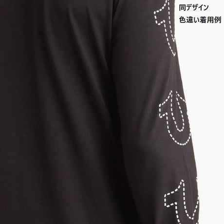 True Religion トゥルーレリジョン True LA Art 馬蹄 ロングスリーブ Tシャツ 長袖 ロンT (TRUE-LT1)
