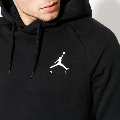 NIKE ナイキ AIR JORDAN エア ジョーダン フリース プルオーバー パーカー 黒 白ロゴ NBA