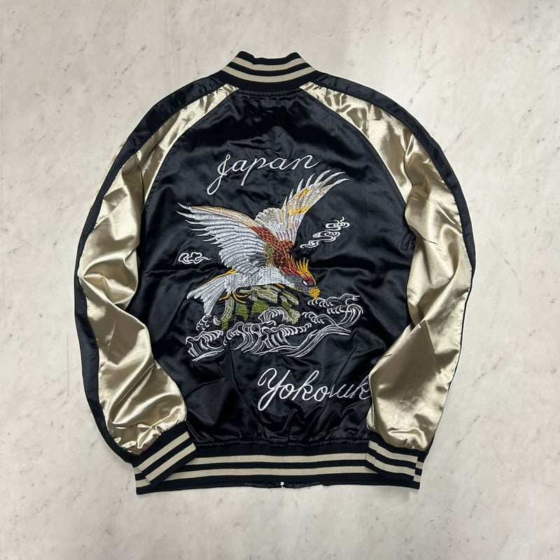 横須賀発祥 スカジャン Yokosuka刺繍入り SUKAJAN 鷹 Eagle 内ポケット