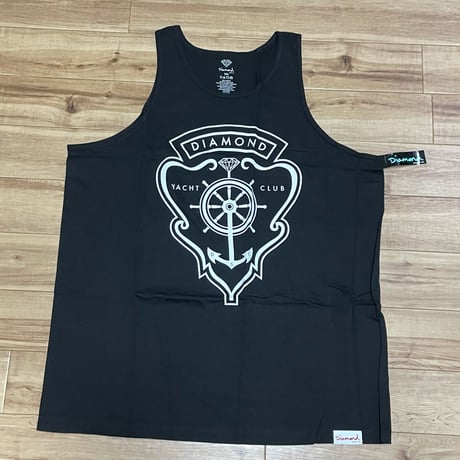 【2XL】 米国製 ダイヤモンドサプライ Diamond Supply Co タンクトップ 黒 Yacht Club ヨットクラブ