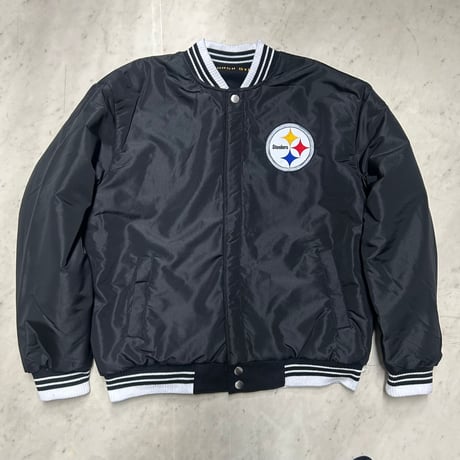 米国仕様 JHデザイン NFL ピッツバーグ スティーラーズ Steelers 公式 リバーシブル スタジアムジャンパー (JH-3)