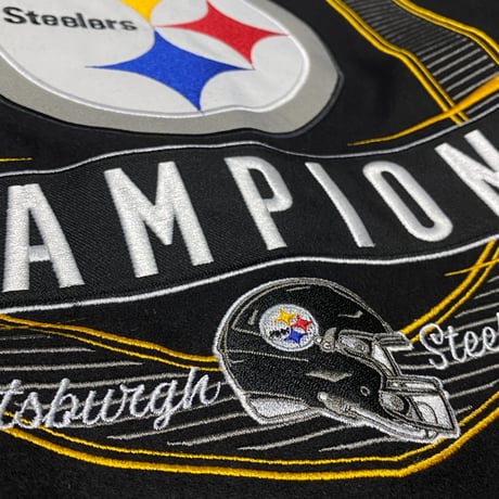海外限定 NFL JHデザイン Steelers ピッツバーグ スティーラーズ チャンピオンズ リバーシブル スタジャン