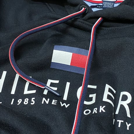 TOMMY HILFIGER USA トミーヒルフィガー Core Basic プルオーバーパーカー  黒