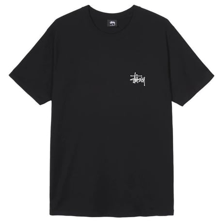 USA正規品 Stussy ステューシー 王道 BASIC ベーシックロゴ ショーンフォント 半袖 Tシャツ 黒 ブラック 綿100% ストリート