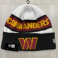 NEWERA ニューエラ NFL オンフィールド Commanders コマンダース 白/黒 Tech ビーニー (Beanie167)