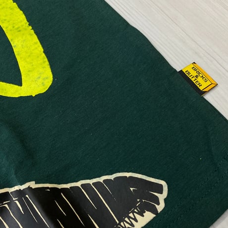 米国ブランド Bricks & Butter ブリックス＆バター 半袖 GENIUS グラフィック Tシャツ 緑