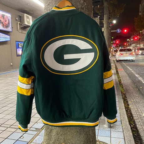 NLF公認 JHデザイン グリーンベイ パッカーズ リバーシブル スタジャン NFL