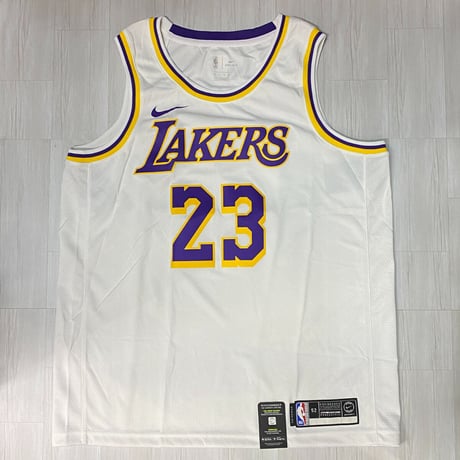 米国規格 NIKE ナイキ Lakers レイカーズ 23 レブロンジェームズ オーセンティック ジャージー 白