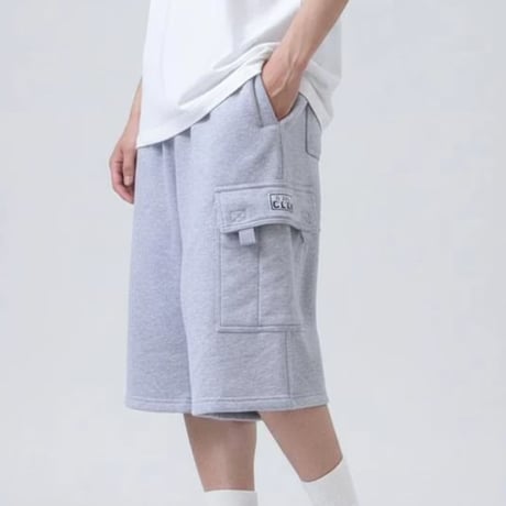 LA発 PROCLUB USA プロクラブ Heavyweight Fleece Shorts フリースカーゴ ショートパンツ Hグレー (SJNS27)
