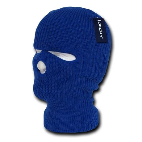 Decky ディッキー 3Hole タクティカル ニット フェイスマスク Balaclava ロイヤルブルー Ski Mask