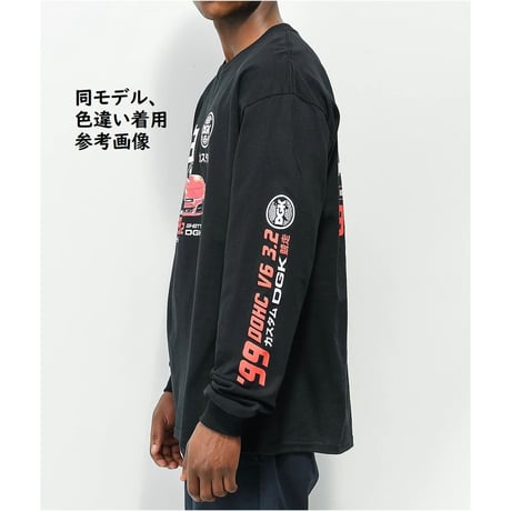 DGK ディージーケー 長袖 Tシャツ ロンT 白鳥 PolePosition 西海岸レーシング  LA ストリート 青