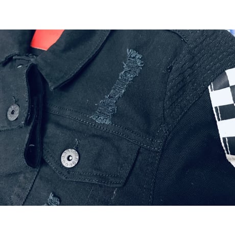 USAブランド Kloud9 クラウドナイン デニムジャケット Gジャン ジージャン 黒 ブラック ヴィンテージ クラッシュ加工 ストレッチ入