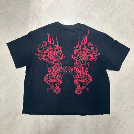 USA仕様 Ed Hardy エドハーディ Mary Dragons Boxy Cropped T マリア 龍 クロップ Tシャツ (EdT4)