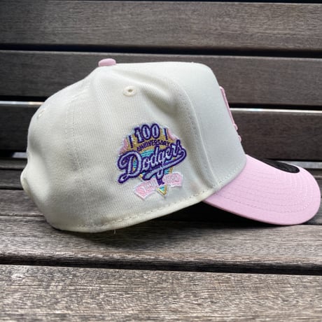 海外限定 Newera ニューエラ 9Forty Aフレーム LA Dodgers ロサンゼルス ドジャース キャップ 100周年記念 (940-205)