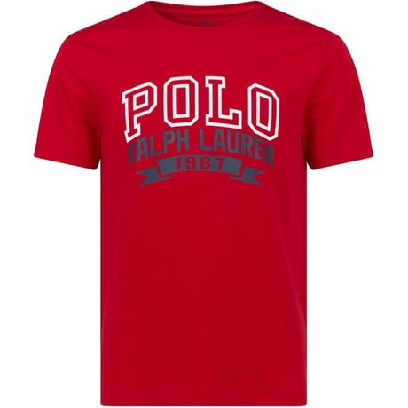 USAモデル POLO RALPH LAUREN ラルフローレン ARCH アーチ型ロゴ Tシャツ 赤 (RL2)