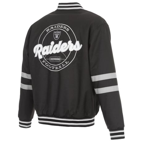 NFL公式 ラスベガス RAIDERS レイダース TWILL ツイル スタジアムジャンパー アメフト 黒