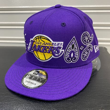 USA限定 Newera ニューエラ 9FIFTY ペイズリー スナップバック NBA ロサンゼルス レイカーズ