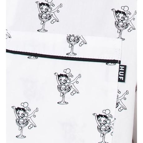 限定 HUF ハフ 半袖 ボタンシャツ パジャマ 総柄 ベティーブープ BETTY BOOP