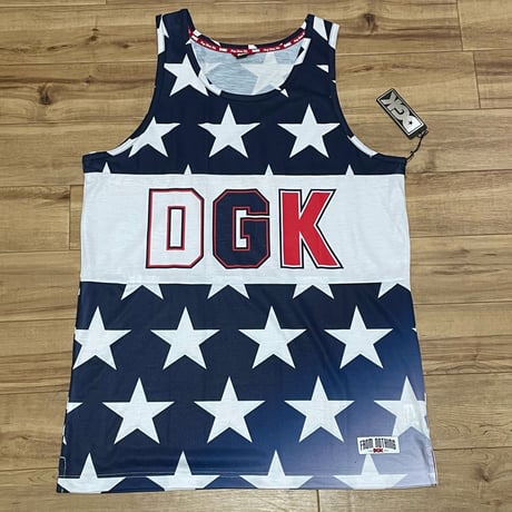 【XL】 ロサンゼルス発祥 DGK ディージーケー タンクトップ 星条旗 USA スケーターブランド