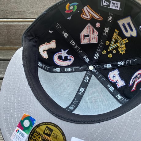 海外仕様 59FIFTY ニューエラ NEWERA 総柄 2026 WBC 限定 Allover Patches キャップ (100-4)