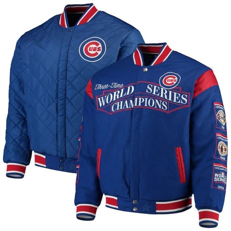 MLB公式 JHデザイン Cubs シカゴ カブス 限定 チャンピオンズ リバーシブル スタジャン