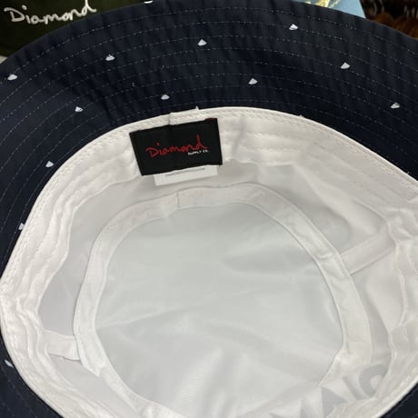 Diamond Supply Co. ダイヤモンドサプライ DECO BUCKET HAT バケットハット 白 紺 ダイヤドット
