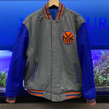 NBA公認 JH DESIGN  JHデザイン NY ニックス Knicks 青 グレー リバーシブル スタジアムジャンパー スタジャン