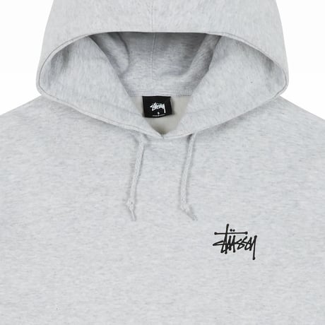 USA正規品Stussy ステューシー Basic Logo ベーシック スウェット プルオーバー パーカー 新品 グレー アッシュヘザー