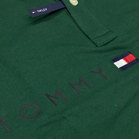 Tommy Hilfiger USAトミーヒルフィガー スリムフィット D.EMERALD ポロシャツ (R4F-37)