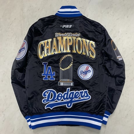 海外限定 PRO STANDARD 2025 ワールドシリーズ チャンピオンズ LA Dodgers サテン スタジャン (PRO-JK1)