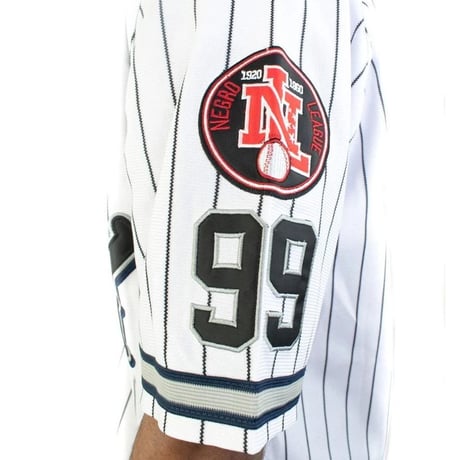 NEGRO LEAGUE  二グロリーグ NY『ブラック ヤンキース』＃99 ベースボールシャツ ピンストライプ
