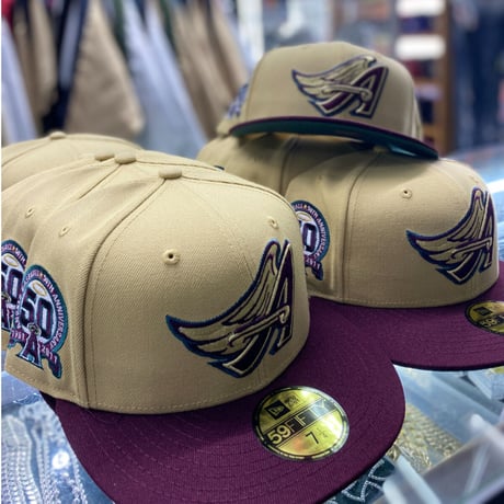 USA限定 59FIFTY ニューエラ LA ANGELS エンゼルス Golden Jubilee ゴールデンジュビリー (14-8)