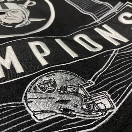 海外限定 NFL JHデザイン LV Raiders ラスベガス レイダース チャンピオンズ リバーシブル スタジャン